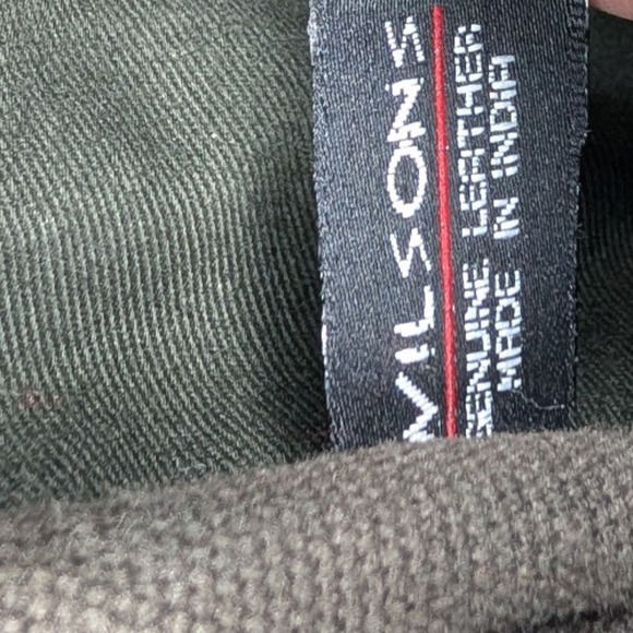 Wilsons Leather Messenger Bag Green Canvas Leather Detail Retro Vintage Business - Picture 2 of 6